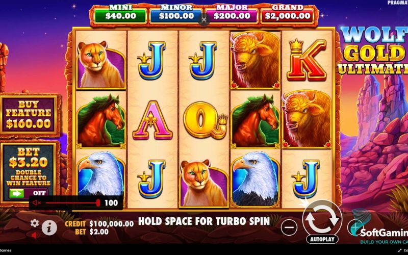 slot Wolf Gold xuất hiện sói thưởng